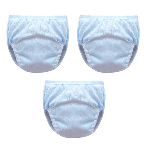 조이멀티 유아용 펀칭 단색파스텔 배변훈련팬티 3p, 블루, 1세트