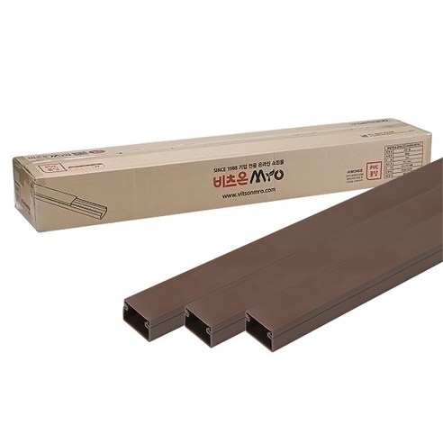 비츠온 PVC 사각 몰딩 3호, 밤색, 100개