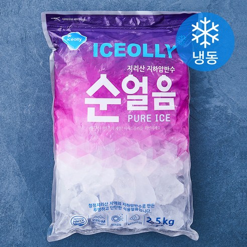 아이스올리 순얼음 (냉동), 2.5kg, 5개