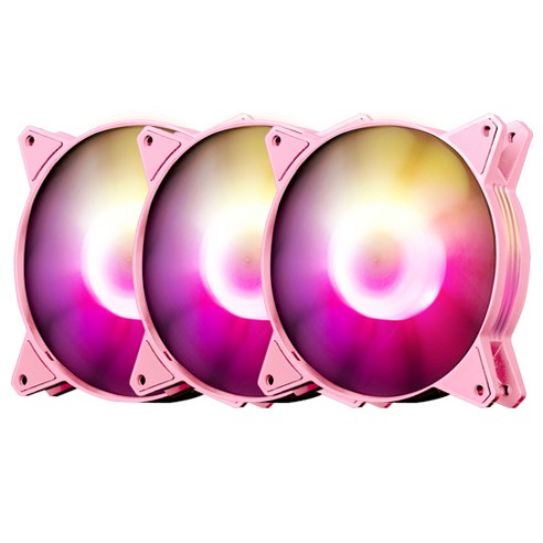 darkFlash 케이스쿨러 C6MS RGB 3PACK, C6MS RGB(핑크)