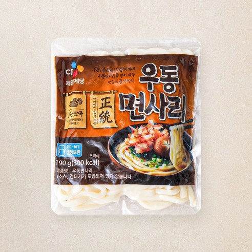 CJ제일제당 우동 면사리, 190g, 2개