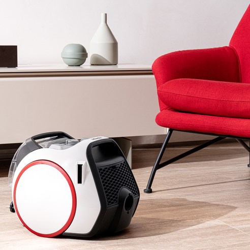Miele Boost CX1 파워라인 진공 청소기, SNRF0, 로투스 화이트 + 레드 휠
