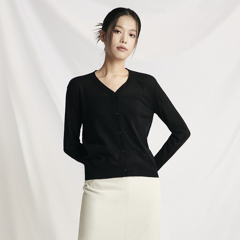 미쏘 여성용 에센셜 브이넥 가디건