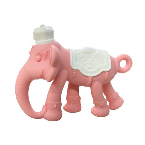 앙쥬 3D 코끼리 치발기, 핑크, 1개