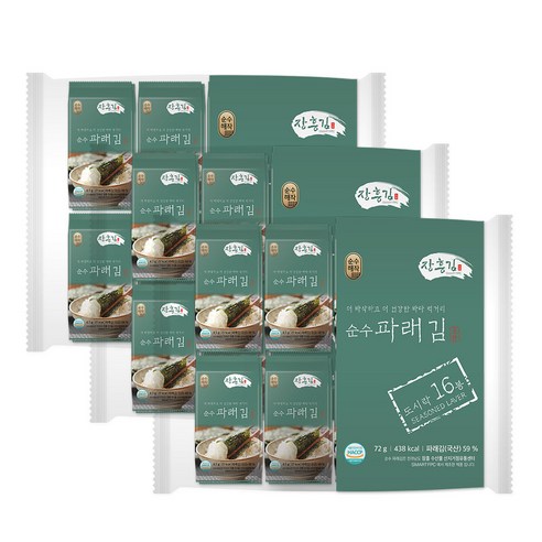 순수해작 순수 파래도시락김 16p, 48개, 4.5g
