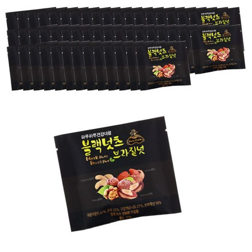 견과류 넛츠팜 블랙넛츠 브라질넛, 25g, 50개