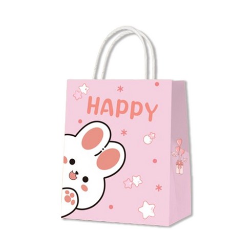 아이엔피 NB 종이 쇼핑백, 해피토끼, 10개