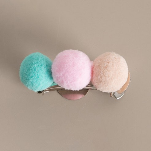 미니삼색 커튼집게 8cm, 크림핑크, 1개