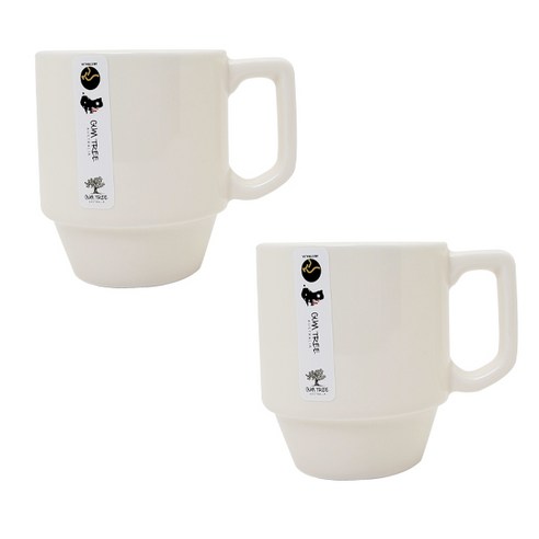 검트리 시드니 머그컵 대 300ml, 나바조화이트, 2개