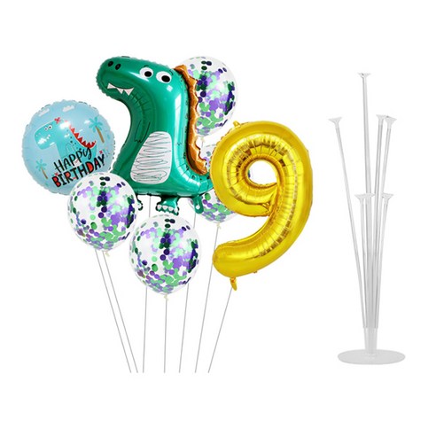 마켓감성 공룡 테마 숫자 풍선세트, 타입10, 1세트
