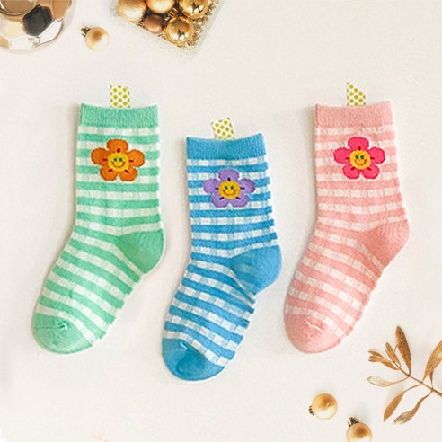 아동용 아델라 양말 3켤레