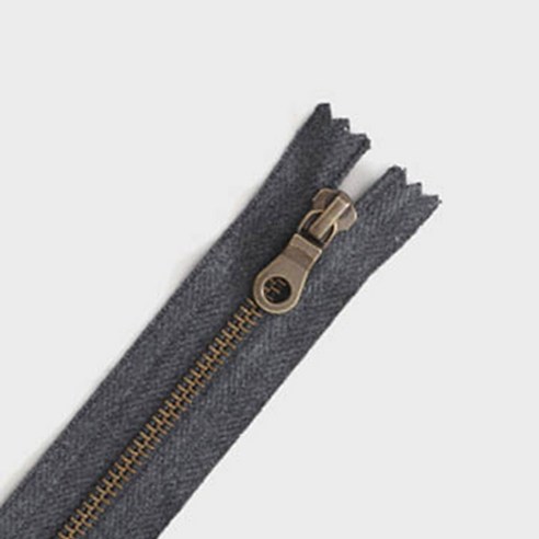 YKK 프리미엄 5호 마블 앤틱지퍼 W580 40cm, 1개, 스틸그레이