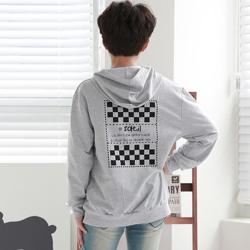 Junior  時尚  男孩  女孩  普通  服裝  上衣  帽衫  zip-up  Junior