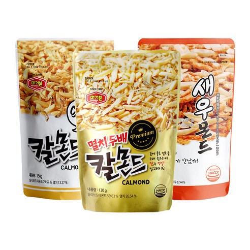 머거본 칼몬드 150g + 새우몬드 150g + 멸치 두배 칼몬드 130g 세트, 1세트