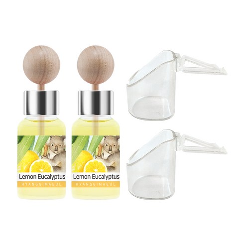 향기마을 차량용 송풍구 디퓨저 본품 17ml x 2p 세트, 레몬유칼립투스, 1세트