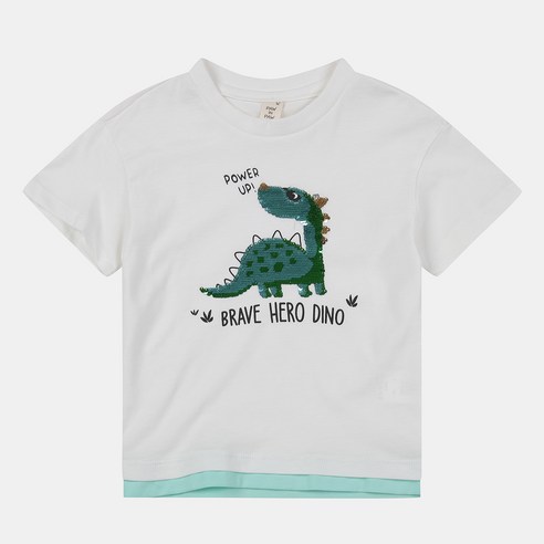 포인포 아동용 반전스팡글 수피마 티셔츠 PPRA203B2