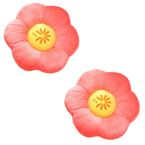 꽃무늬 식탁 의자 방석 YT_RA1638 2p, 핑크