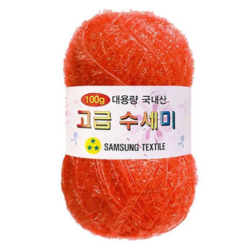 yarna 대용량 고급 수세미 100g, 107오렌지, 1개