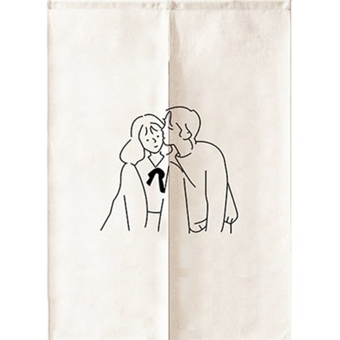 빈테리어 러블리 커플 파티션 양문형 커튼, 07