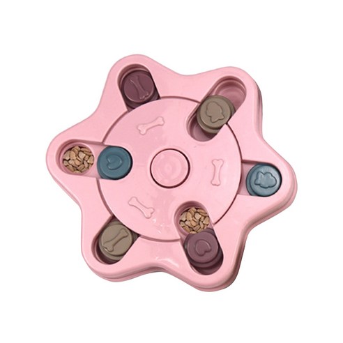 강아지 IQ 퍼즐 노즈워 크장난감 꽃모양 25cm, 분홍, 1개