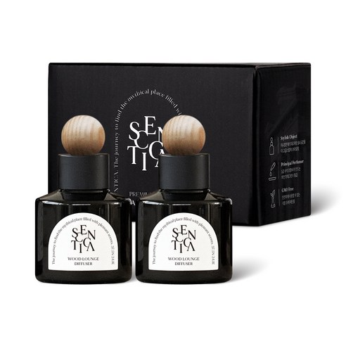 센티카 차량용 디퓨저 방향제 70ml x 2p, 우드라운지