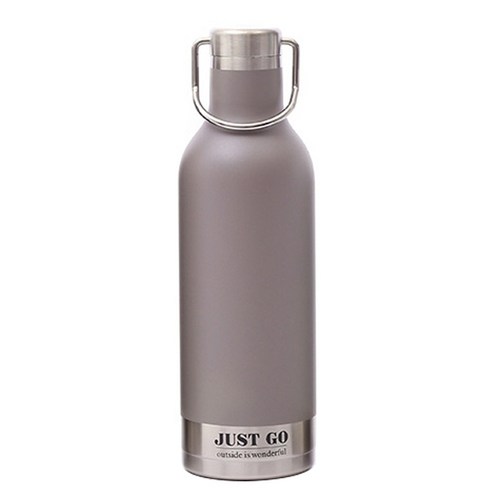 TYESO 진공단열 핸들보틀 텀블러, 그레이, 473ml