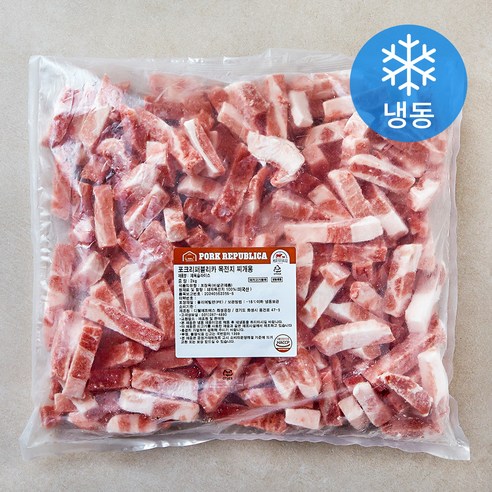 포크리퍼블리카 돼지목전지 슬라이스 찌개용 (냉동), 2kg, 1개