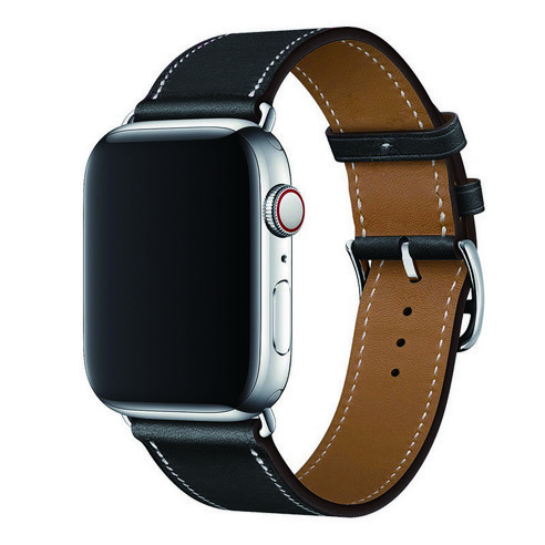 마니연구소 애플워치 싱글투어 가죽 스트랩 42~44 mm, 누아르스위프트 프린트