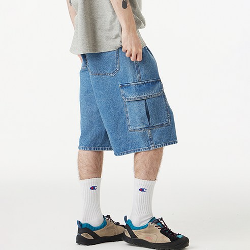어반에이지 버뮤다 카고 데님 숏 팬츠