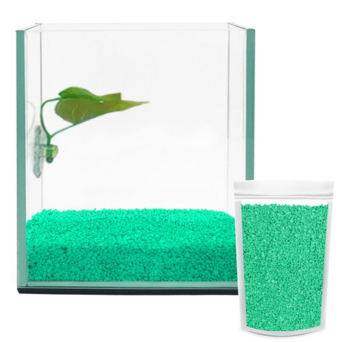 아쿠아테라 베타 유리어항 + 베타침대 + 컬러스톤 1kg CH-G150, 옥색(컬러스톤), 1개