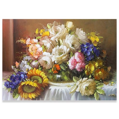 케이엠엘리 AB + 원형 3D 보석십자수 DIY 키트 60 x 40 cm, 5월의 향기, 1세트