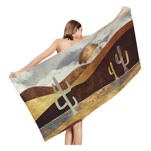 추상화 배경 문썬 아트 프린팅 비치타월 70 x 35 cm, 02, 1개