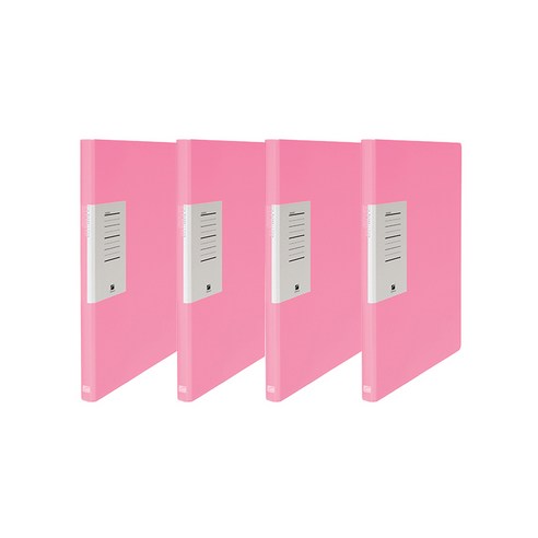 글로시 페이퍼 스프링화일 A4, 분홍, 4개