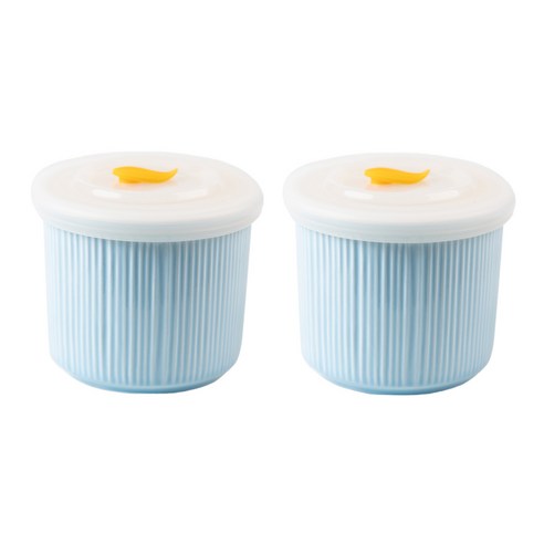 인콕 도자기 이유식 용기 250ml, 블루, 2개