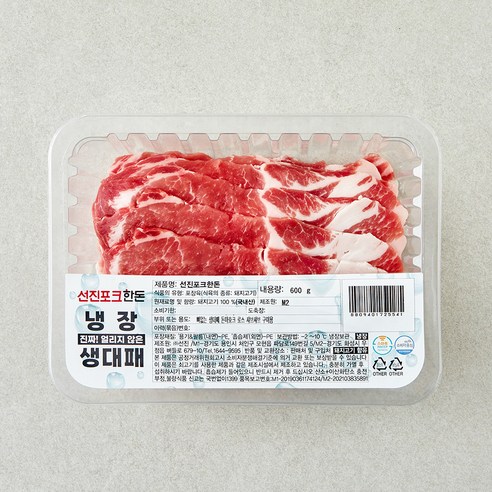 선진포크한돈 뼈없는 생대패 돈마호크 로스 샤브샤브 구이 (냉장), 1개, 600g