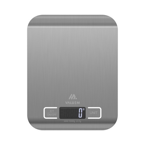 밸류엠 스테인레스 가정용 디지털 전자 저울 1kg, VM-HSC1000, 실버
