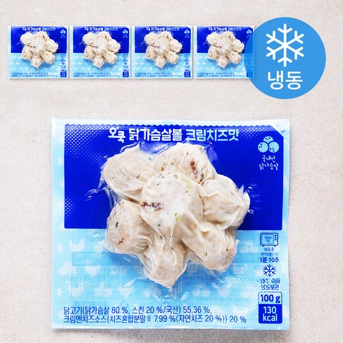 오쿡 닭가슴살볼 크림치즈맛 (냉동), 100g, 5팩