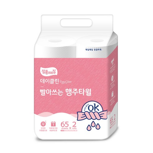 잘풀리는집 데이클린 빨아쓰는 행주타월 65매, 2개