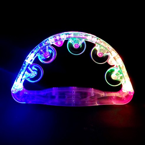 LED 탬버린 22 x 13 cm MACC02, 랜덤발송 (1개) 
파티/마술용품