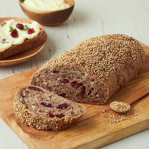 브로드카세 발효종 통밀 잡곡 크렌베리 브레드, 390g, 1개입, 1개
