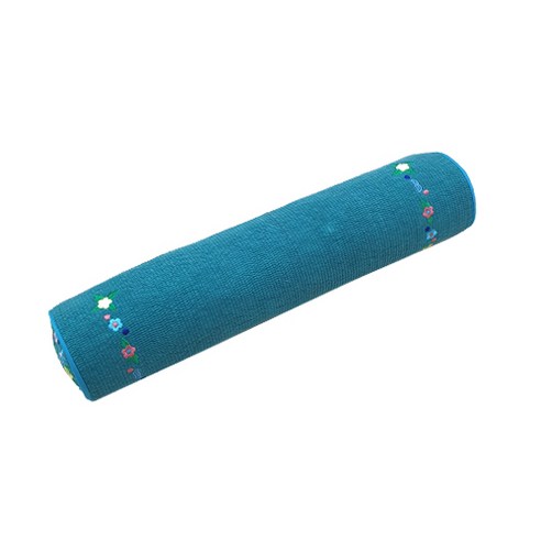 친환경편백아트 프리미엄 편백 구슬형칩 자수 경추베개, 민트, 1개