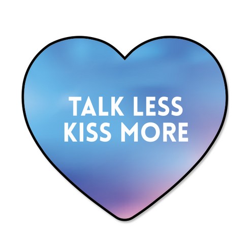 토디토 포인트 타이포 하트 Talk less kiss more 송풍구 타입 차량용 방향제 아쿠아 본품, 1개, 1개입