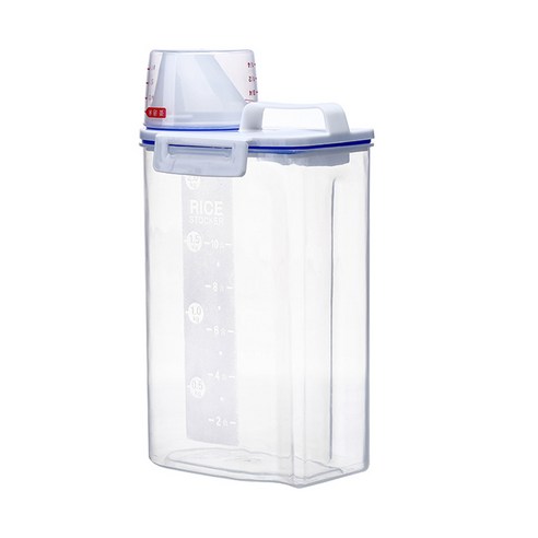 메종디망쉬 반려동물 튼튼 밀폐 사료보관통, 블루, 2.5L, 1개