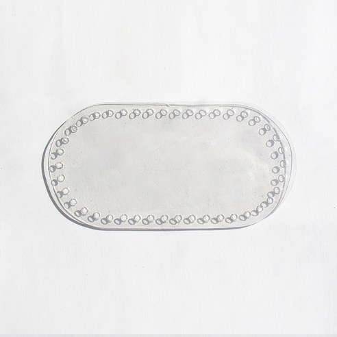 yarna PVC 가방 바닥 타원형 중 20 x 10 cm 세트, 1개, 투명