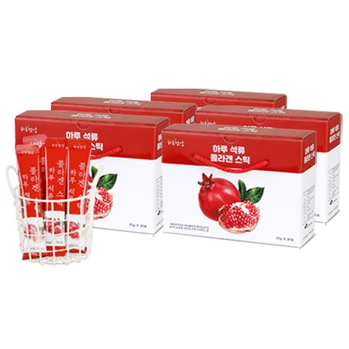 하루건강 석류 콜라겐 젤리스틱 30p, 5개, 600g