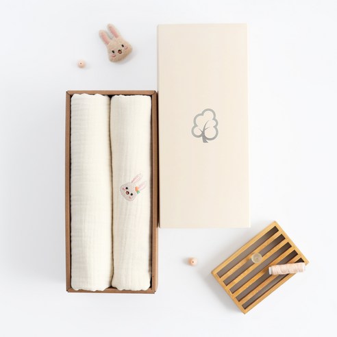 맘스네이처 유아용 순면 요루 거즈 멜로 블랭킷 담요 낮잠 이불 2p 멜로 세트, 베니