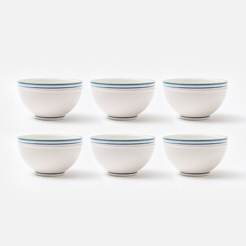 쓰임 레트로 라인 공기, 딥블루, 6개
