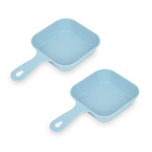 국산 새드리 사각 손잡이 앞접시, 블루, 단품, 2개