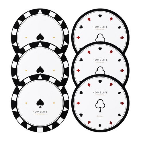 마켓감성 동글이 네잎크로바 테이블매트 2종 x 3p세트, 타입2, 타입4, 35cm