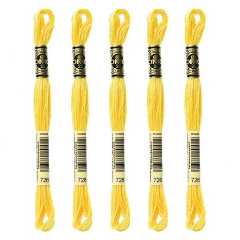 브랜드얀 DMC 25번 면사 자수실 5p, 726번, 5개